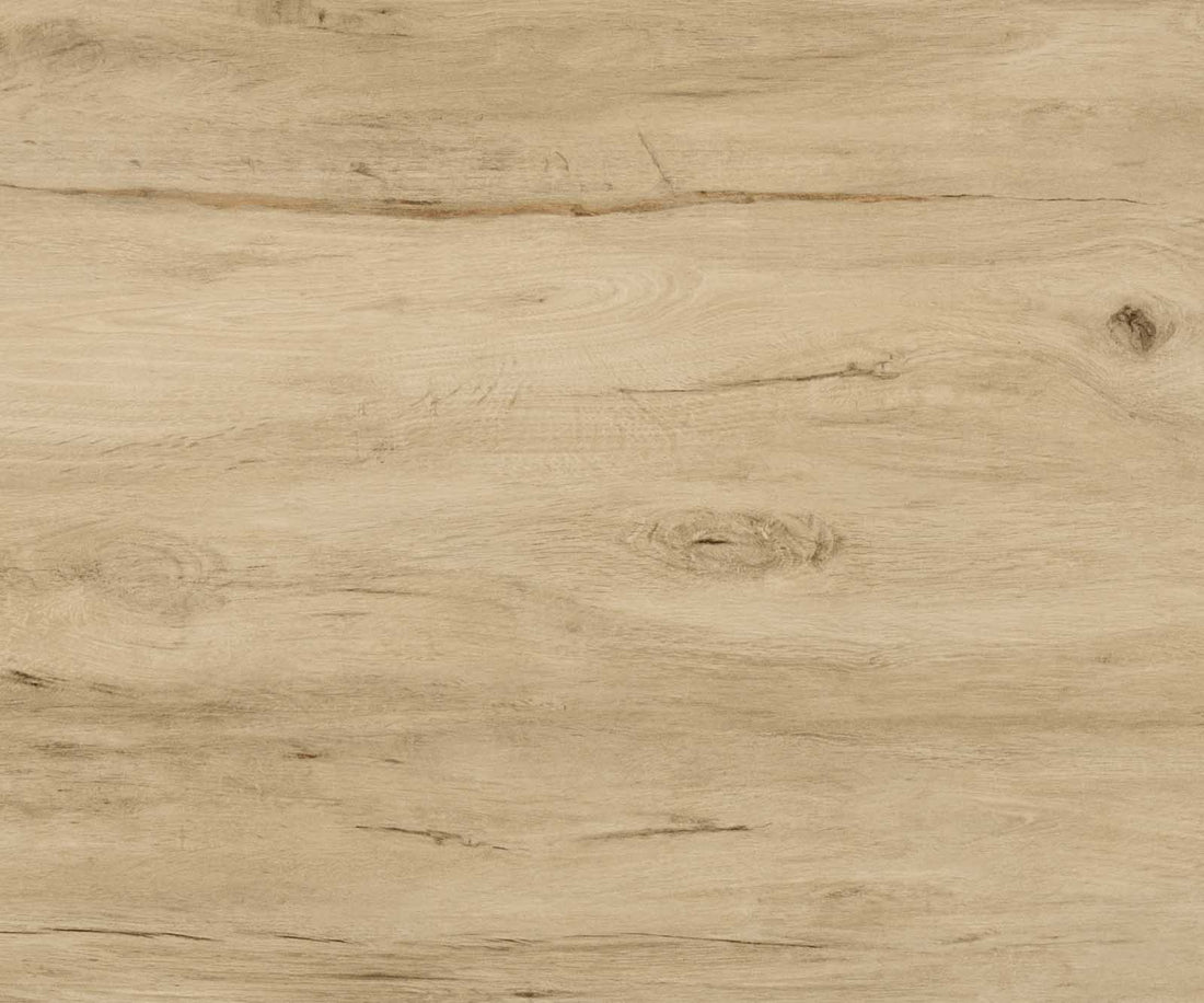 Coffee Table Ekrem 67x65cm Ceramic Sabbia Oak-Look Haripin Frame Metal Silver