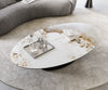 Coffee Table Aurora Oval Ceramic 150x90cm Beige
