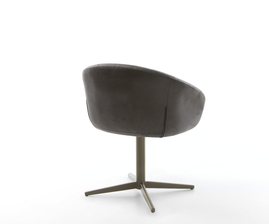 Dining Chair Vinka Microfiber Anthracite Vintage Star Base 360° Swivel Titanium Pocket Springs