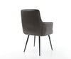 Dining Chair Heira Microfiber Anthracite Vintage 4 Legs Base Black Pocket Springs