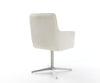 Dining Chair Heira Bouclé White Star Base 360° Swivel Silver Pocket Springs