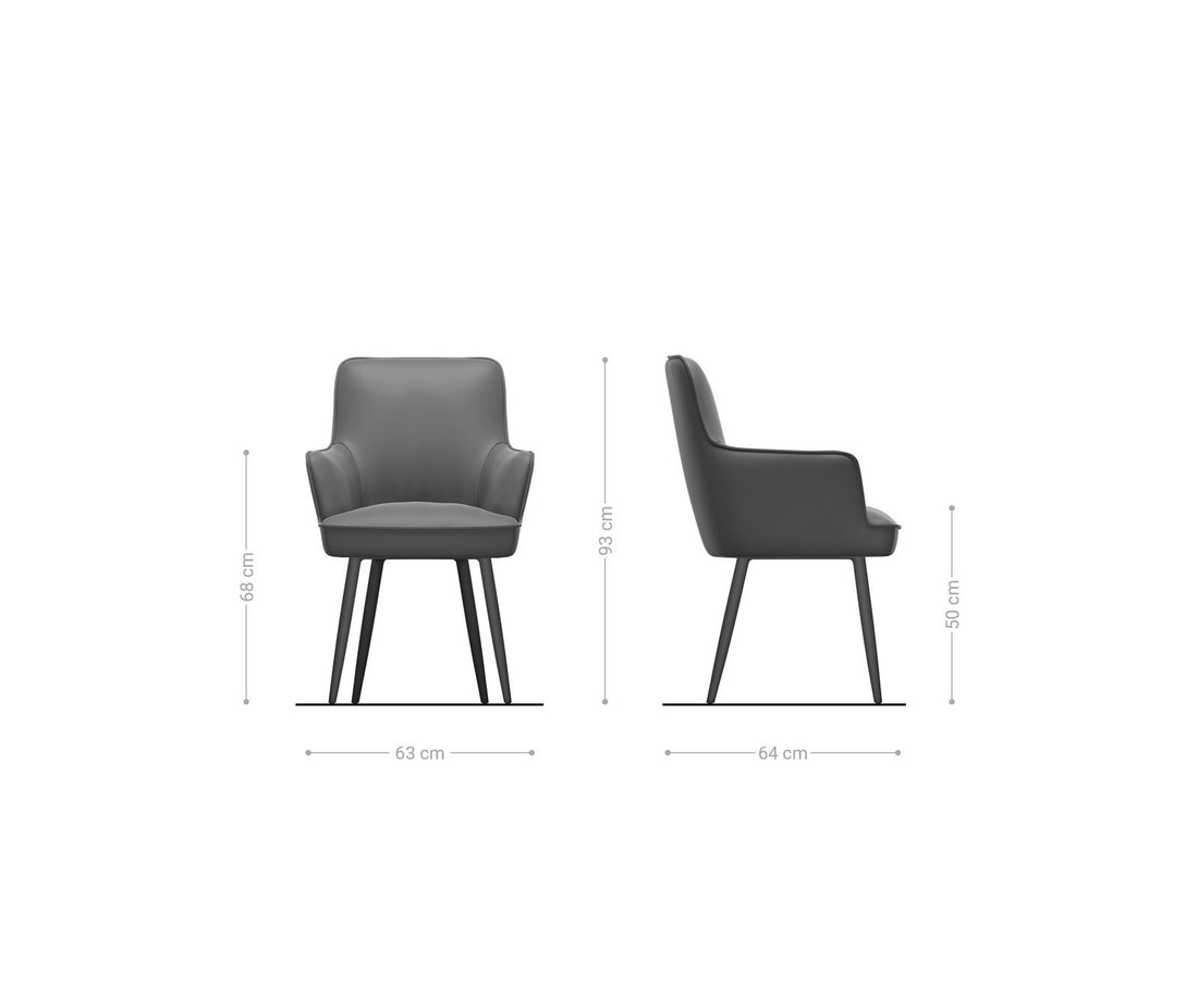 Dining Chair Heira Bouclé White 4 Legs Base Black Pocket Springs