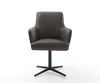 Dining Chair Heira Microfiber Anthracite Vintage Star Base 360° Swivel Black Pocket Springs