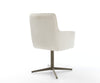 Dining Chair Heira Bouclé White Star Base 360° Swivel Titanium Pocket Springs