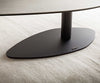 Coffee Table Vibana 140x80cm Ceramic Aspetto Concrete Metal Frame Black