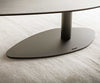 Coffee Table Vibana 140x80cm Ceramic Aspetto Concrete Metal Frame Titanium