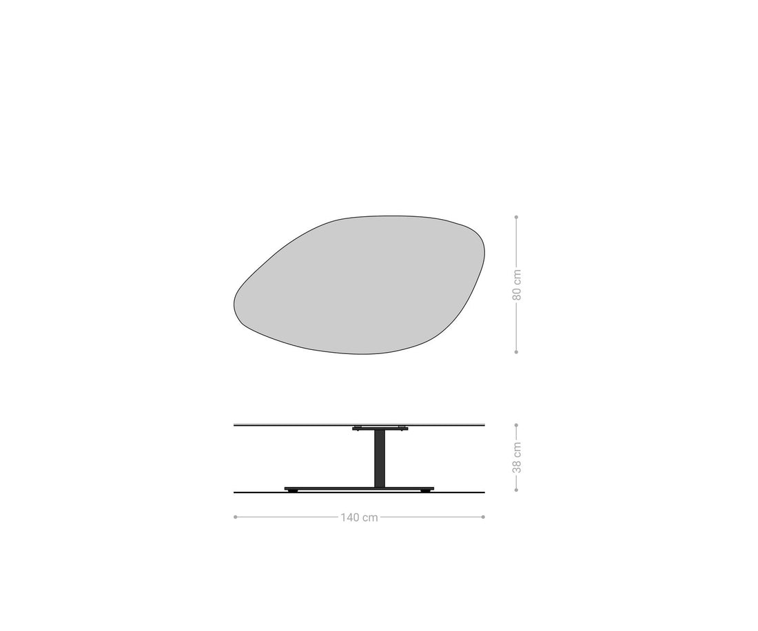 Coffee Table Vibana 140x80cm Ceramic Minas Melange Beige Metal Frame Titanium