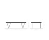 Coffee Table Stonegrace 117x60cm Acacia Natural Metal Feet Silver Natural Slate