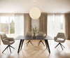 Dining Table Aurora Ceramic Anthracite Slanted Frame Black 200-300cm