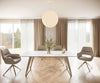 Dining Table Aurora 200cm Ceramic White Slanted Frame Steel