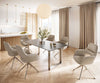 Dining Table Aurora 200cm Ceramic Nero Greco Anthracite Square Frame Slim Steel