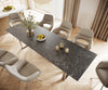 Dining Table Aurora Ceramic Anthracite Square Frame Slim Steel 200-300cm