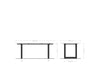 Dining Table Aurora 200cm Ceramic Nero Greco Anthracite Square Frame Steel