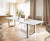 Dining Table Aurora 300cm Ceramic Statuarietto White Square Frame Steel