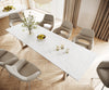 Dining Table Aurora Ceramic White Square Frame Steel 200-300cm