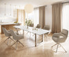 Dining Table Aurora Ceramic White Square Frame Steel 200-300cm