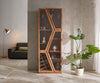 Display Cabinet Taza 75x213cm Acacia Wood Natural 4 Doors