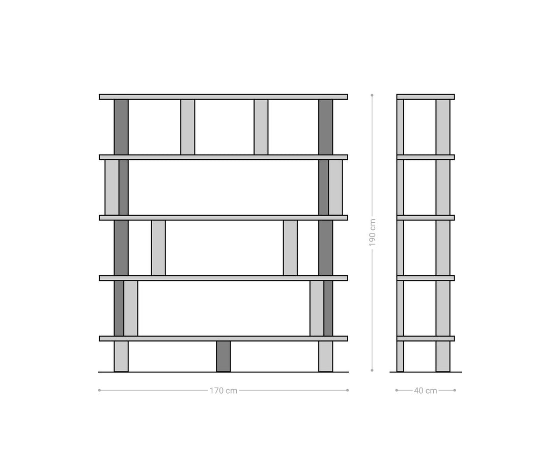 Shelf Rack Accra 170x190cm Acacia Wood Natural