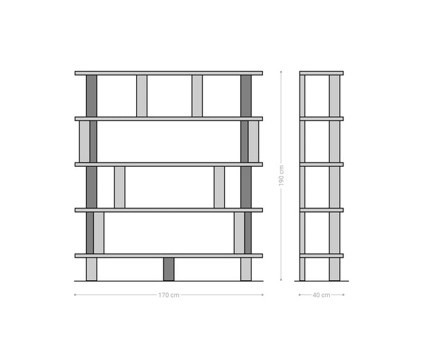 Shelf Rack Accra 170x190cm Acacia Wood Natural
