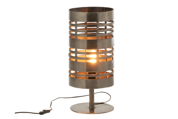 Table Lamp Ring 50cm Metal Grey