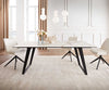 Dining Table Aurora 200x100cm Ceramic Gold Slanted Frame Black