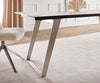 Dining Table Aurora 200x100cm Ceramic Gold Slanted Frame Silver