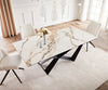 Dining Table Aurora 200x100cm Ceramic Gold Spider Frame Black