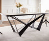Dining Table Aurora 200x100cm Ceramic Gold Spider Frame Black
