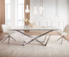Dining Table Aurora 200x100cm Ceramic Gold Spider Frame Silver