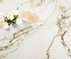 Dining Table Aurora 200x100cm Ceramic Gold V-Frame Black