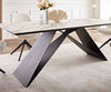 Dining Table Aurora 200x100cm Ceramic Gold V-Frame Black