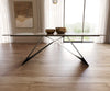 Dining Table Aurora 200x100cm Ceramic Beige V-Frame Black