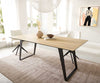 Dining Table Aurora 200x100cm Ceramic Oak-Look Slanted Frame Black