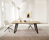 Dining Table Aurora 200x100cm Ceramic Oak-Look Slanted Frame Black