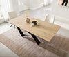 Dining Table Aurora 200x100cm Ceramic Oak-Look Spider Frame Black