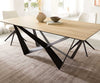 Dining Table Aurora 200x100cm Ceramic Oak-Look Spider Frame Black