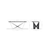 Dining Table Aurora 200x100cm Ceramic Oak-Look Spider Frame Black