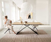 Dining Table Aurora 200x100cm Ceramic Oak-Look V-Frame Black