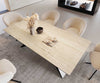 Dining Table Aurora 200x100cm Ceramic Travertine V-Frame Black