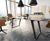 Dining Table Aurora 200x100cm Glass Black Slanted Frame Black