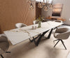 Dining Table Aurora 300x100cm Ceramic Gold Spider Frame Black