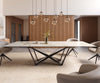 Dining Table Aurora 300x100cm Ceramic Gold Spider Frame Black