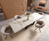 Dining Table Aurora 300x100cm Ceramic Gold Spider Frame Black