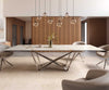 Dining Table Aurora 300x100cm Ceramic Gold Spider Frame Silver