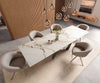 Dining Table Aurora 300x100cm Ceramic Gold Spider Frame Silver