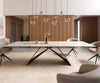 Dining Table Aurora 300x100cm Ceramic Gold V-Frame Black