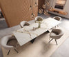 Dining Table Aurora 300x100cm Ceramic Gold V-Frame Black