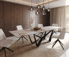 Dining Table Aurora 300x100cm Ceramic Beige Spider Frame Black