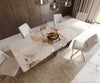 Dining Table Aurora 300x100cm Ceramic Beige Spider Frame Silver
