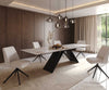 Dining Table Aurora 300x100cm Ceramic Beige V-Frame Black